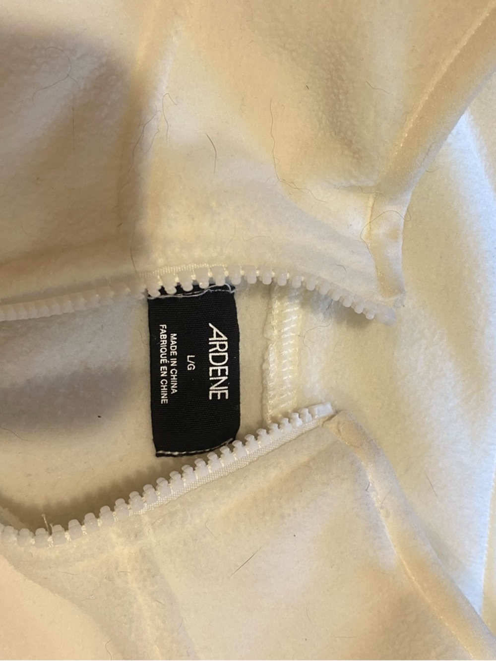 Ardene Cream Quarter-Zip Turtleneck Fleece Sweater - Picture 7 of 7